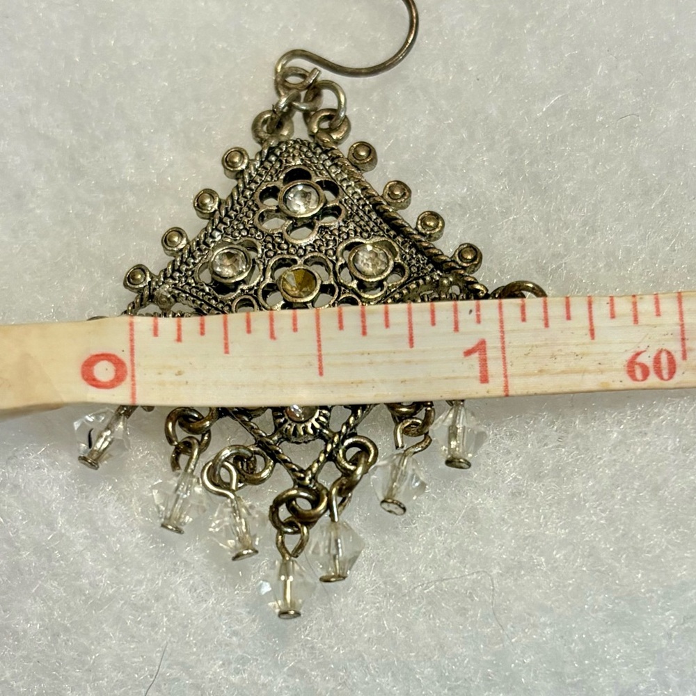 Vintage Chandelier Beaded Earrings Art Deco EUC - Picture 11 of 11